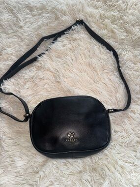 RADLEY LONDON Black Leather Crossbody with Gold Logo